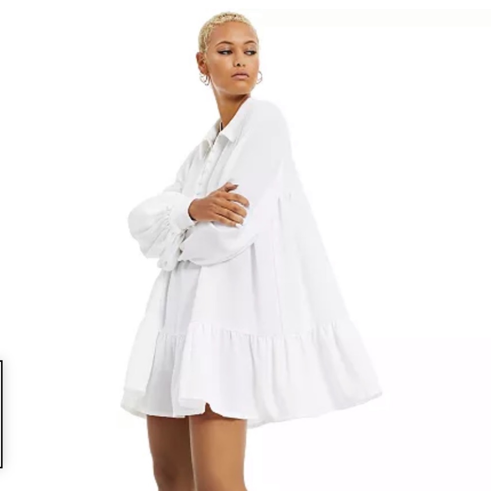 Danielle Bernstein
Textured Woven Baby-Doll Mini Dress, Size xs